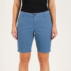 North Face Bermuda Shorts Outdoor Hiking Casual Relaxed Fit Cotton Blue Size 10